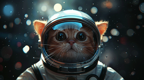 Kitty in space